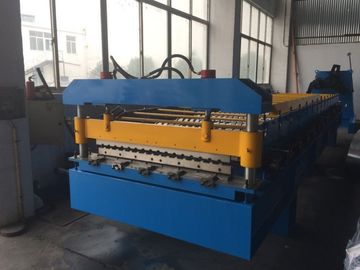 Hydraulic Wall / Roof Panel Roll Forming Machine 0.3-0.8mm Thickness 15 Stations