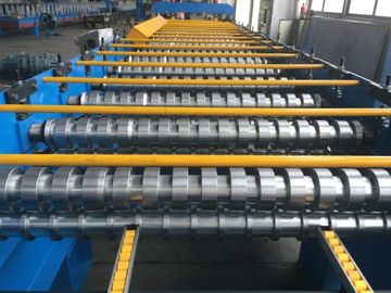 Hydraulic Wall / Roof Panel Roll Forming Machine 0.3-0.8mm Thickness 15 Stations