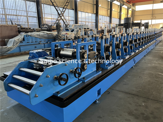 Strut Guide Rail Roll Forming Machine CR12MoV Material With Fly Saw Cutting