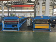 Double Layer Roofing Panel Roll Forming Machine Corrguated 22 Stations 76mm