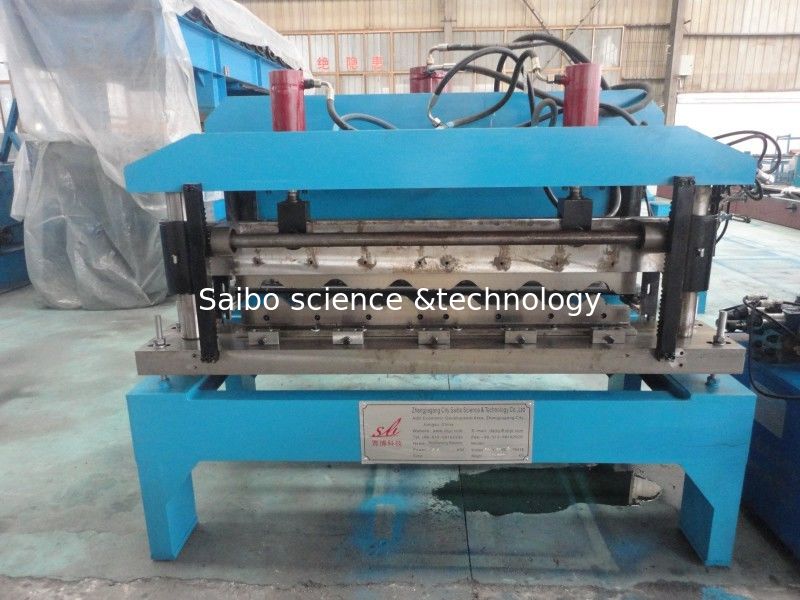 0.6mm Glazed Steel Sheet Roof Tile Forming Machine Hydraulic Decoiler 5 Tons