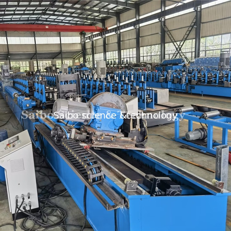 P Type Tube Welding Roll Forming Machine With Fly Saw Track Cutting